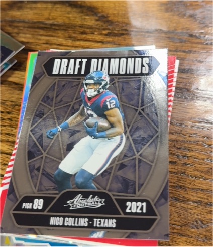 2025 Panini Absolute #DD-NCS Nico Collins Draft Diamonds Houston Texans — front