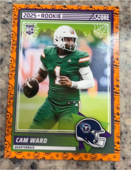 2025 Panini Score-A-Treat #13 Cam Ward Rookie Tennessee Titans — front