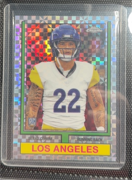 2024 Topps Chrome 1974 Topps Football #74TF-14 Blake Corum — front