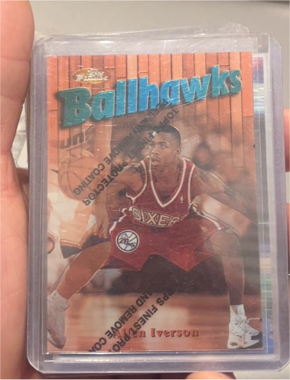 1997-98 Topps Finest #57 Allen Iverson Ballhawks — front