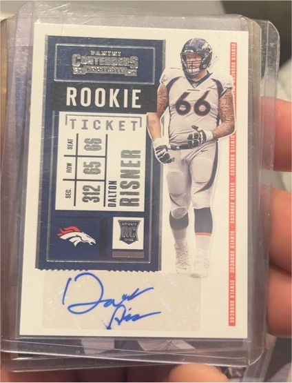 2020 Panini Contenders #289 Dalton Risner Rookie Ticket — front