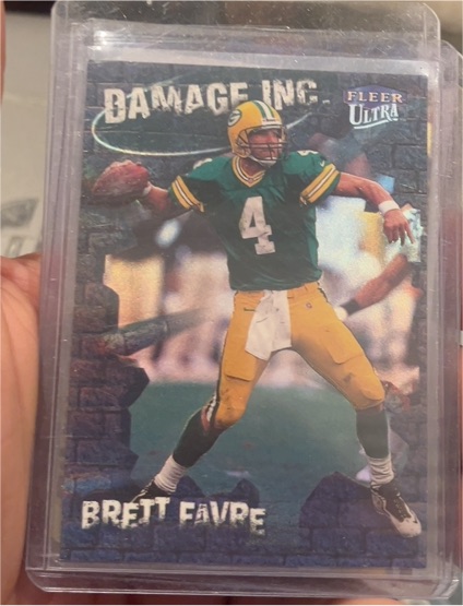 1999 Fleer Ultra Damage Inc. #1 Brett Favre — front