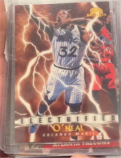 1995-96 SkyBox Premium #293 Shaquille O'Neal Electrified Orlando Magic — front