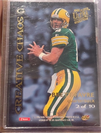 1996 Fleer Ultra Sensations #2 Brett Favre Creative Chaos — front
