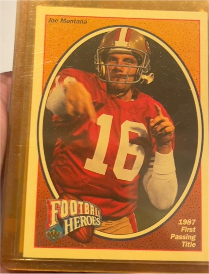 1991 Upper Deck Football Heroes #4 Joe Montana — front