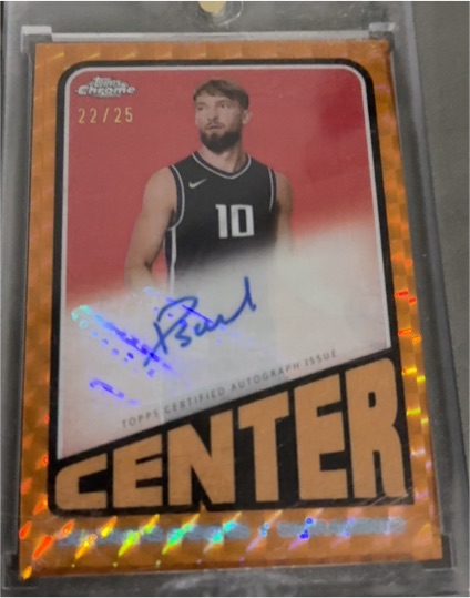 2023 Topps Chrome 1972 Retro Gold Autograph #TA-DS Domantas Sabonis — front