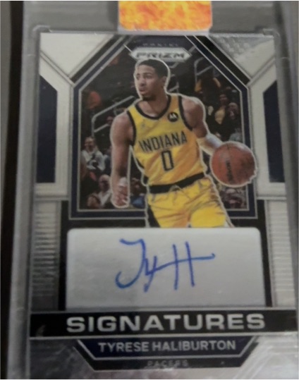 2022-23 Panini Prizm Silver Prizm Signatures #SIG-TYH Tyrese Haliburton — front