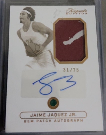 2024 Keepsake Edition #31 Jaime Jaquez Jr. Gem Patch Autograph — front