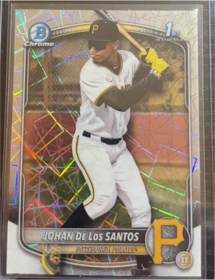 2025 Bowman Chrome #BCP-163 Johan De Los Santos — front