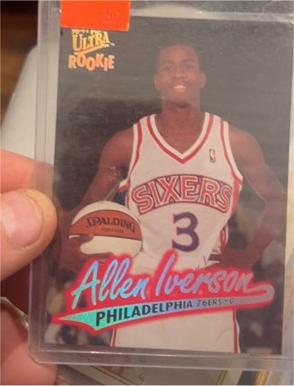 1996-97 Fleer Ultra #82 Allen Iverson Rookie — front