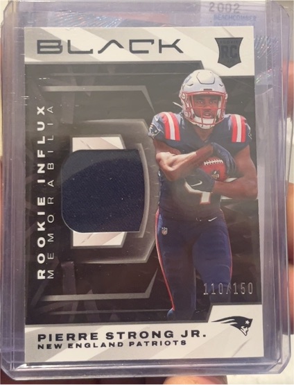 2022 Panini Black #RIM-PST Pierre Strong Jr Rookie Influx Memorabilia — front