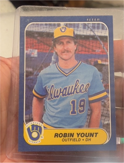 1986 Fleer #506 Robin Yount — front