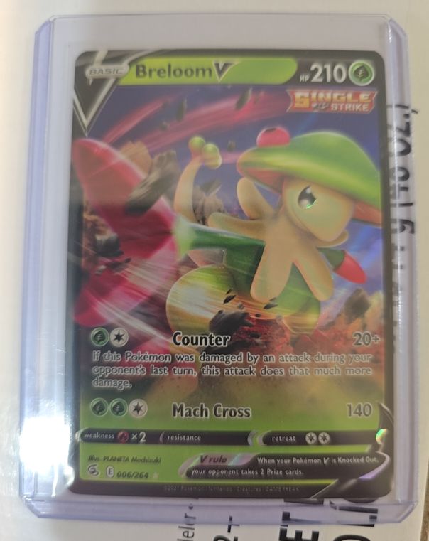 2021 Pokémon TCG Fusion Strike #006 Breloom V — front
