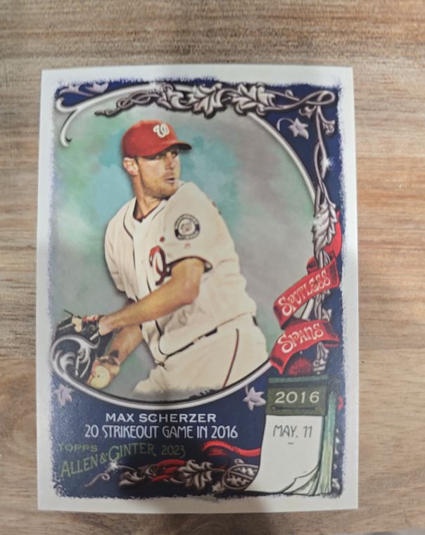 2023 Topps Allen & Ginter #SS-37 Max Scherzer — front