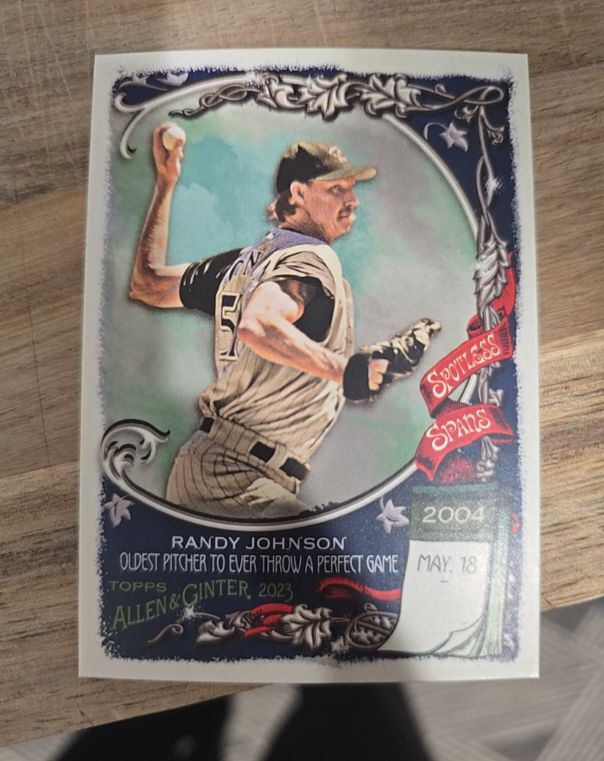 2023 Topps Allen & Ginter #SS-26 Randy Johnson Spotless Spans — front