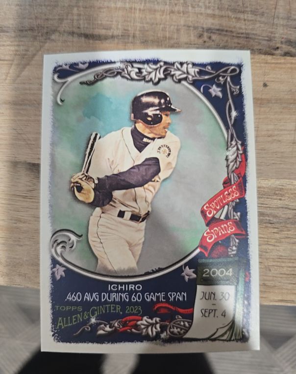 2023 Topps Allen & Ginter Spotless Spans #SS-18 Ichiro Suzuki — front