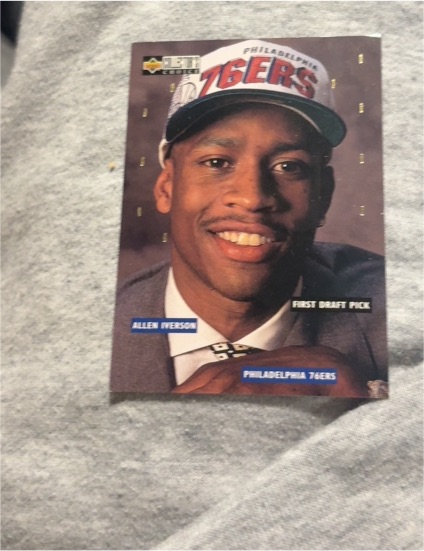 1996-97 Upper Deck Collector's Choice #DR1 Allen Iverson Rookie Draft Pick — front