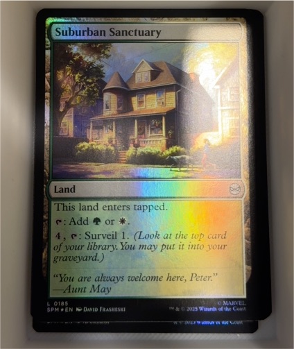 2025 MTG Marvel's Spider-Man #0185 Suburban Sanctuary — front