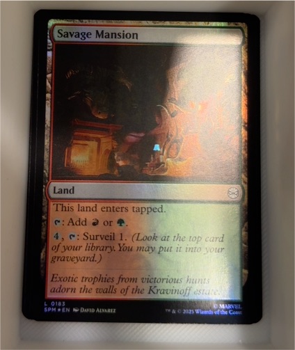 2023 Marvel Spellbook #183 Savage Mansion — front