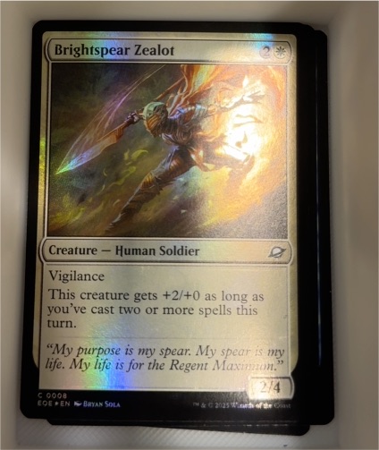 2025 Magic: The Gathering #008 Brightspear Zealot — front