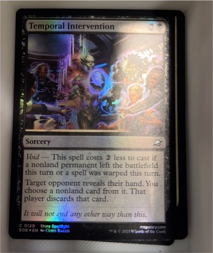 2025 Magic: The Gathering #0120 Temporal Intervention — front
