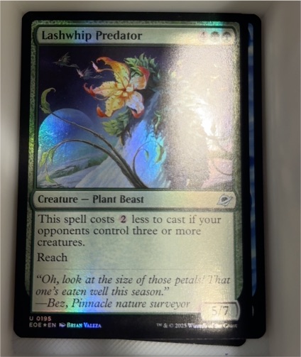 2025 Magic: The Gathering #195 Lashwhip Predator — front
