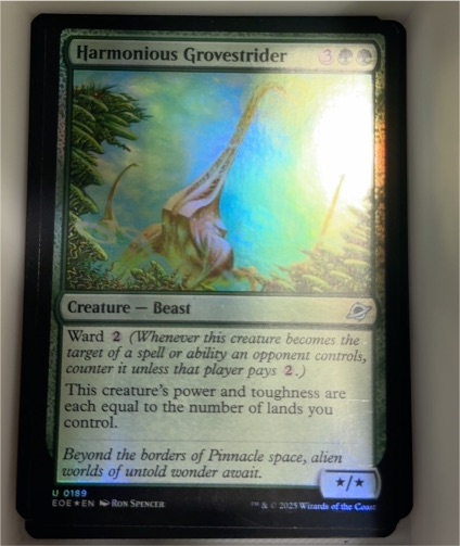 2025 Edge of Eternities #189 Harmonious Grovestrider — front