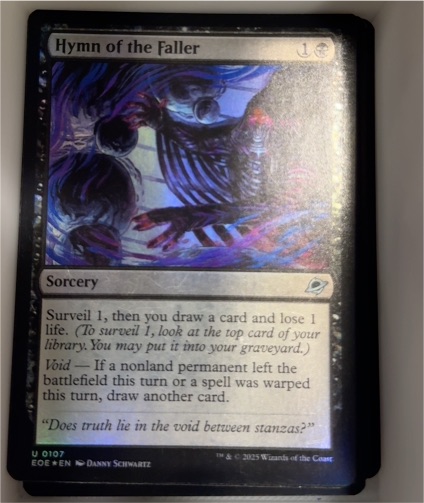 2025 Edge of Eternities #0107 Hymn of the Faller — front