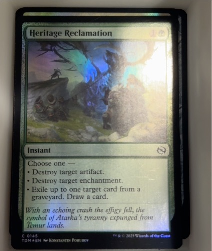 2023 Magic: The Gathering #145 Heritage Reclamation — front