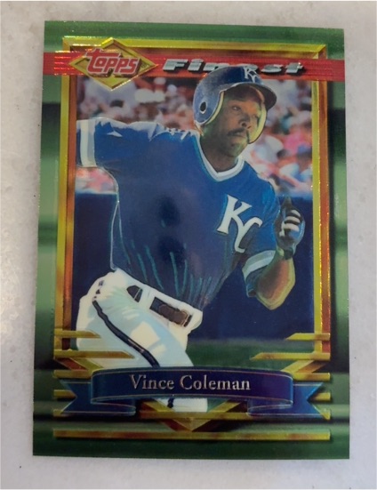 1994 Topps Finest First Vince Coleman — front