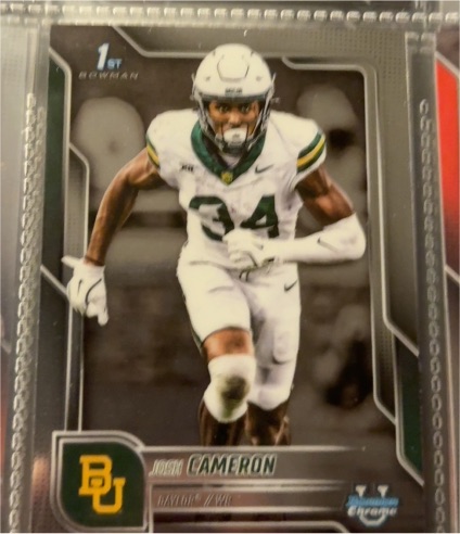 2025 Bowman University Chrome #60 Josh Cameron — front