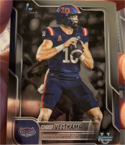 2025 Bowman University Chrome #41 Caden Veltkamp — front