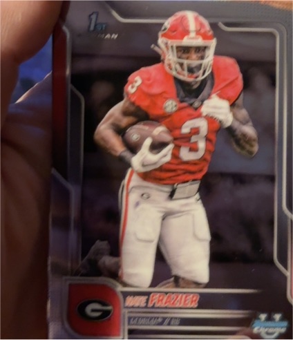 2025 Bowman University Chrome #80 Nate Frazier — front