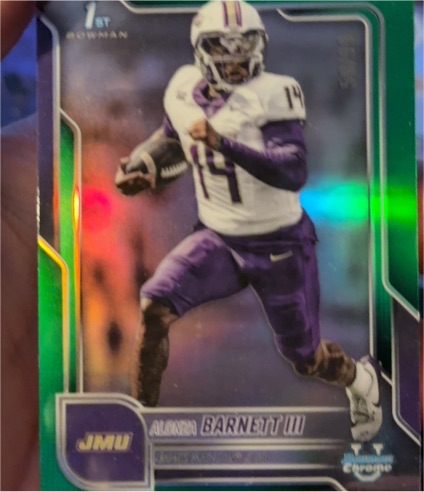 2025 Bowman University Chrome #35 Alonza Barnett III — front