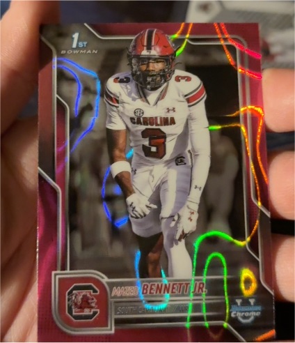 2025 Bowman University Chrome #66 Mazeo Bennett Jr. — front