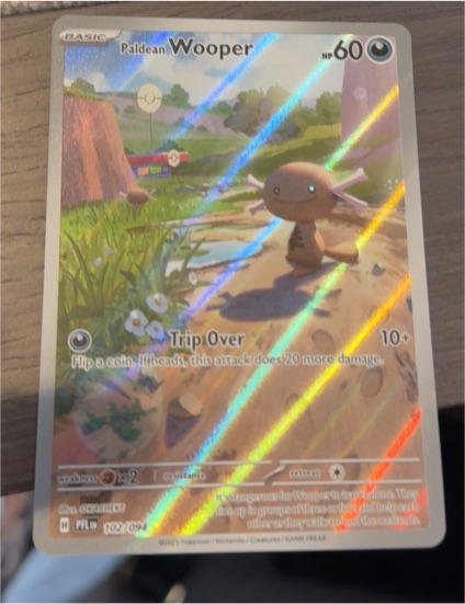 2023 Pokémon TCG ME02 #102 Paldean Wooper Phantasmal Flames Illustration Rare — front