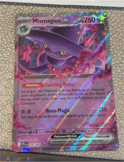 2011 Pokemon ME02 Phantasmal Flames #036 Mismagius ex — front