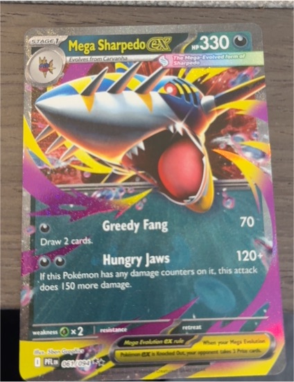 2025 Phantasmal Flames #061 Mega Sharpedo ex — front