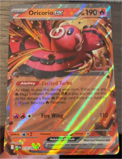 Oricorio ex #018/094 ME02: Phantasmal Flames — front