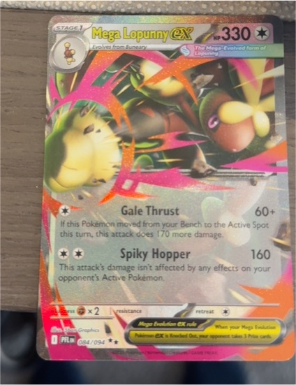 2025 Pokémon Phantasmal Flames #084 Mega Lopunny ex — front