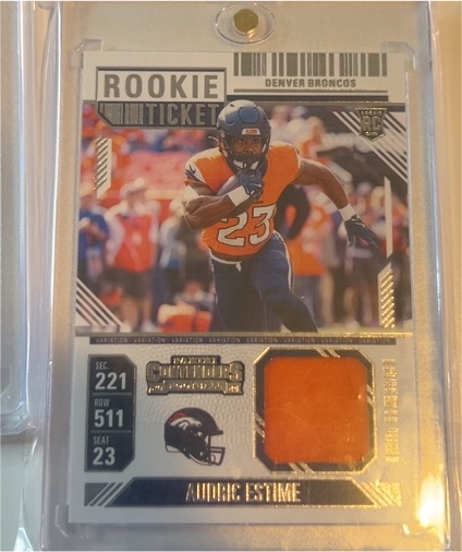 2024 Panini Contenders #RTS-AEE Audric Estime Rookie Ticket — front