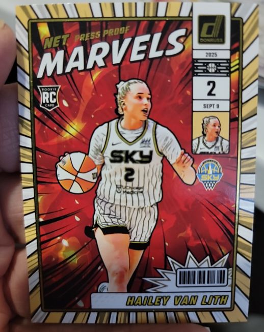 2025 Donruss WNBA #24 Hailey Van Lith Net Marvels Press Proof — front