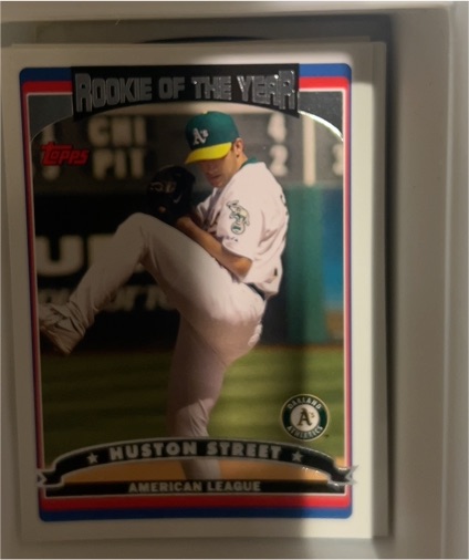 2006 Topps #264 Huston Street Rookie of the Year Oakland Athletics — front