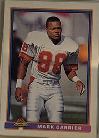 1991 Bowman #518 Mark Carrier — front