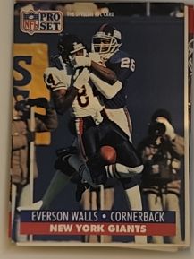 1991 Pro Set #603 Everson Walls — front