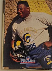 1991 Pro Line Portraits #101 Jackie Slater Los Angeles Rams — front