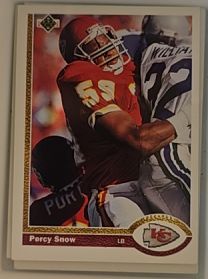 1991 Upper Deck #36 Percy Snow — front