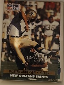 1991 Pro Set #586 Morten Andersen — front