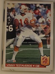 1992 Fleer #410 Vinny Testaverde — front