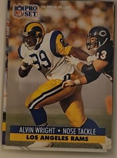 1991 Pro Set #206 Alvin Wright — front